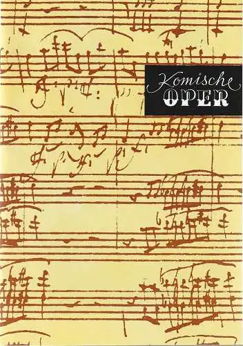 Komische Oper Berlin, Gerhard Müller, Dietrich Kaufmann: Programmheft 1. SINFONIEKONZERT DES ORCHESTERS DER  KOMISCHEN OPER 8. Oktober 1992 Spielzeit 1992 / 93 (18). 