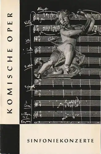 Komische Oper Berlin, Horst Seeger, Martin Vogler, Dietrich Kaufmann: Programmheft 8. SINFONIEKONZERT DES ORCHESTERS DER  KOMISCHEN OPER 6. Juni 1963 Spielzeit 1962 / 63 (18). 