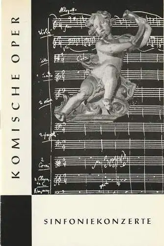 Komische Oper Berlin, Horst Seeger, Martin Vogler, Dietrich Kaufmann: Programmheft 8. SINFONIEKONZERT DES ORCHESTERS DER  KOMISCHEN OPER 28. Mai 1964 Spielzeit 1963 / 64 (18). 