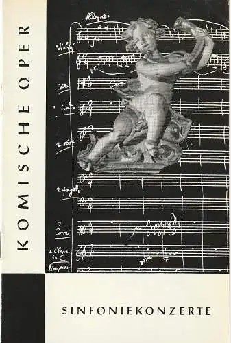 Komische Oper Berlin, Horst Seeger, Martin Vogler, Dietrich Kaufmann: Programmheft 3. SONDERKONZERT DES ORCHESTERS DER  KOMISCHEN OPER 25. Februar 1965 Gastspiel im Metropol-Theater Spielzeit 1964 / 65 (18). 