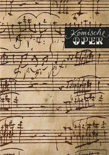 Komische Oper Berlin, Horst Seeger, Martin Vogler: Programmheft 7. SINFONIEKONZERT DES ORCHESTERS DER  KOMISCHEN OPER 8. Juni 1967 Spielzeit 1966 / 67 (18). 