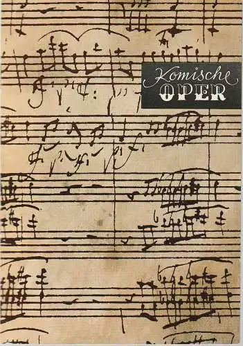 Komische Oper Berlin, Stephan Stompor, Martin Vogler: Programmheft 1. SINFONIEKONZERT DES ORCHESTERS DER  KOMISCHEN OPER 14. September 1967 Spielzeit 1967 / 68 (18). 