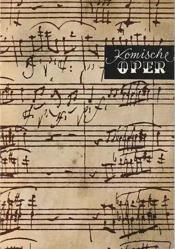 Komische Oper Berlin, Horst Seeger, Stephan Stompor, Martin Vogler: Programmheft 5. SINFONIEKONZERT DES ORCHESTERS DER  KOMISCHEN OPER 11. April 1968 Spielzeit 1967 / 68 (18). 
