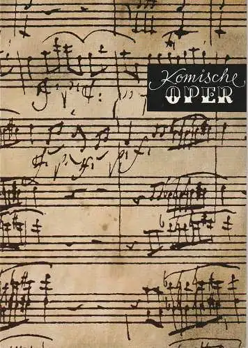 Komische Oper Berlin: Programmheft 7. SINFONIEKONZERT DES ORCHESTERS DER  KOMISCHEN OPER 22. Mai 1969 Spielzeit 1968 / 69 (18). 