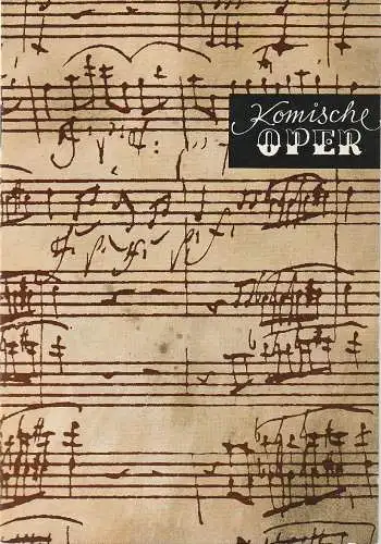 Komische Oper Berlin: Programmheft 1. SINFONIEKONZERT DES ORCHESTERS DER  KOMISCHEN OPER 2. Oktober 1969 Spielzeit 1969 / 70 (18). 