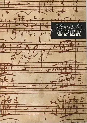 Komische Oper Berlin: Programmheft 2. SINFONIEKONZERT DES ORCHESTERS DER  KOMISCHEN OPER 6. November 1969 Spielzeit 1969 / 70  anläßlich der Tage der Kultur der Georgischen SSR (18). 