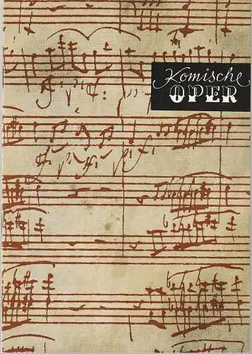 Komische Oper Berlin: Programmheft 8. SINFONIEKONZERT DES ORCHESTERS DER  KOMISCHEN OPER 30. April 1970 Spielzeit 1969 / 70 (18). 