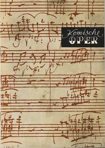 Komische Oper Berlin: Programmheft 1. SINFONIEKONZERT DES ORCHESTERS DER  KOMISCHEN OPER 22. Oktober 1970 Spielzeit 1969 / 70 (18). 