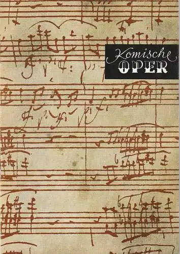 Komische Oper Berlin: Programmheft 4. SINFONIEKONZERT DES ORCHESTERS DER  KOMISCHEN OPER 28. Janaur 1971 Spielzeit 1970 / 71 (18). 