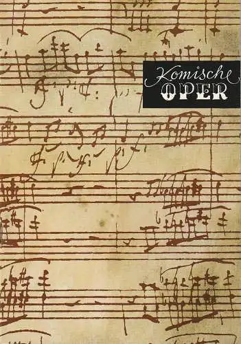 Komische Oper Berlin: Programmheft SONDERKONZERT DES ORCHESTERS DER  KOMISCHEN OPER 16. Mail 1971 Spielzeit 1970 / 71 Spielzeit 1970 / 71 (18). 