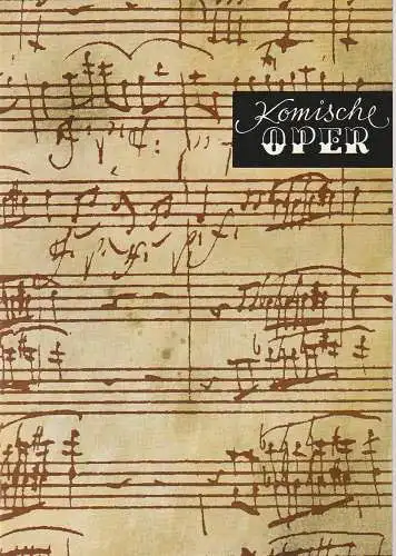 Komische Oper Berlin: Programmheft 5. SINFONIEKONZERT DES ORCHESTERS DER  KOMISCHEN OPER 24. Februar 1972 Spielzeit 1971 / 72 (18). 