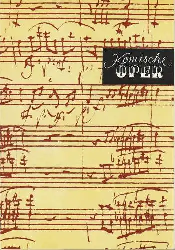 Komische Oper Berlin, Gerhard Müller, Künstler-Agentur der DDR: Programmheft SONDERKONZERT DES ORCHESTERS DER  KOMISCHEN OPER 16. Dezember 1985 Spielzeit 1985 / 86 (18). 