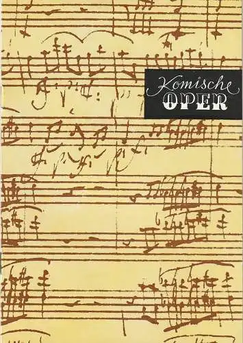 Komische Oper Berlin, Gerhard Müller, Frank Schneider: Programmheft 6. SINFONIEKONZERT DES ORCHESTERS DER  KOMISCHEN OPER 20. Februar 1986 Spielzeit 1985 / 86 (18). 