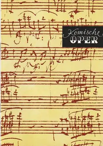 Komische Oper Berlin, Gerhard Müller, Ute Wollny: Programmheft SONDERKONZERT DES ORCHESTERS DER  KOMISCHEN OPER 26. März 1986 Spielzeit 1985 / 86 (18). 