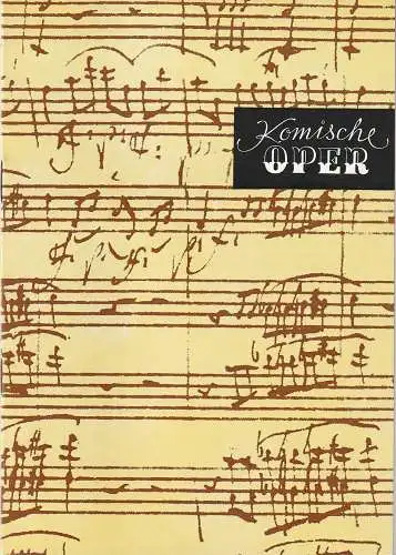 Komische Oper Berlin, Gerhard Müller, Frank Schneider: Programmheft CAMERATA MUSICA 10. Juni 1986 Haus der sowjetischen Wissenschaft und Kultur Spielzeit 1985 / 86 (18). 
