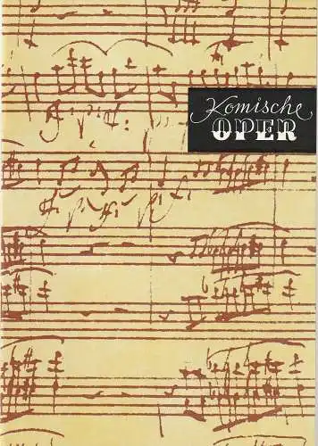 Komische Oper Berlin, Gerhard Müller, Frank Schneider: Programmheft 8. SINFONIEKONZERT DES ORCHESTERS DER  KOMISCHEN OPER 30. Juni 1988 Spielzeit 1987 / 88 (18). 