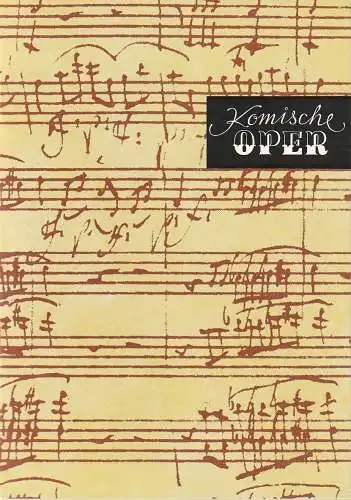 Komische Oper Berlin, Gerhard Müller, Dietrich Kaufmann: Programmheft 2. SINFONIEKONZERT DES ORCHESTERS DER  KOMISCHEN OPER 6. Oktober 1988 Spielzeit 1988 / 89 (18). 