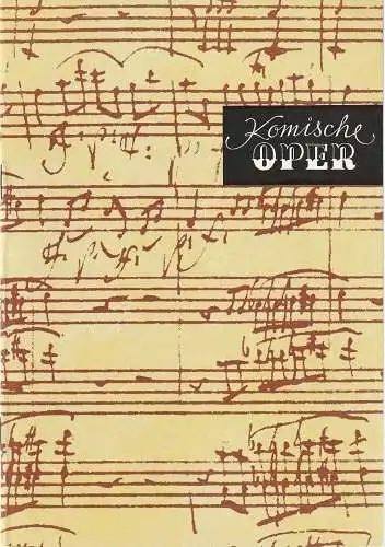 Komische Oper Berlin, Gerhard Müller: Programmheft JAZZ IM FRACK VIII IRA UND GEORGE GERSHWIN  26. Februar 1989 Komische Oper Spielzeit 1988 / 89 (18). 