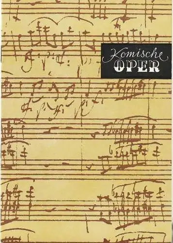Komische Oper Berlin, Gerhard Müller, Frank Schneider, Dietrich Kaufmann, W. Reinwald: Programmheft 4. SINFONIEKONZERT DES ORCHESTERS DER  KOMISCHEN OPER 15. Februar 1990 Spielzeit 1989 / 90 (18). 