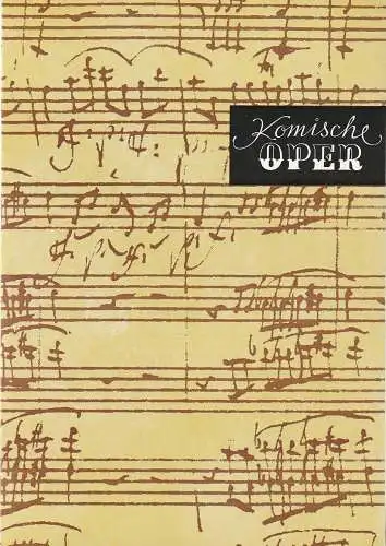 Komische Oper Berlin, Gerhard Müller, Dietrich Kaufmann: Programmheft SONDERKONZERT DIE DEUTSCHEN BLÄSERSOLISTEN 24. Mai 1990 Komische Oper Berlin Spielzeit 1989 / 90 (18). 