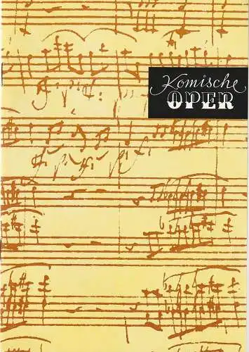 Komische Oper Berlin, Gerhard Müller, Dietrich Kaufmann: Programmheft LIEDERABEND JOCHEN KOWALSKI / SHELLEY KATZ 13.Oktober 1990 Spielzeit 1990 / 91 (18). 