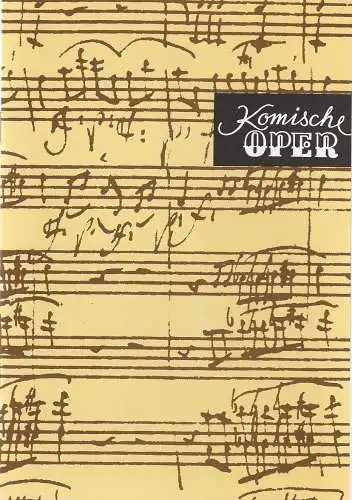 Komische Oper Berlin, Albert Kost,  Gerhard Müller: Programmheft WEIHNACHTSKONZERT KAMMERORCHESTER DER KOMISCHEN OPER 23. Dezember 1994 Spielzeit 1994 / 95 (18). 