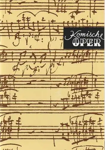 Komische Oper Berlin, Albert Kost,  Gerhard Müller, Dietrich Kaufmann: Programmheft 7. SINFONIEKONZERT DES ORCHESTERS DER  KOMISCHEN OPER 11. Mail 1995 Spielzeit 1994 / 95 (18). 
