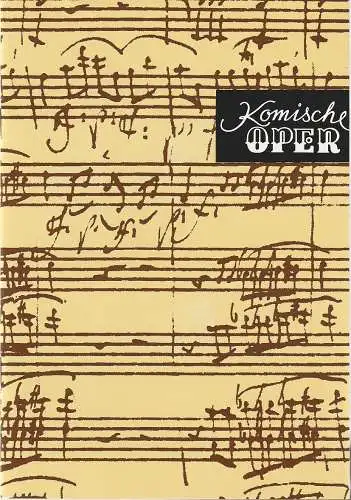 Komische Oper Berlin, Albert Kost,  Joachim Großkreutz, Dietrich Kaufmann: Programmheft 1. SINFONIEKONZERT DES ORCHESTERS DER  KOMISCHEN OPER 14. September 1995 Spielzeit 1995 / 96  45. Berliner Festwochen (18). 