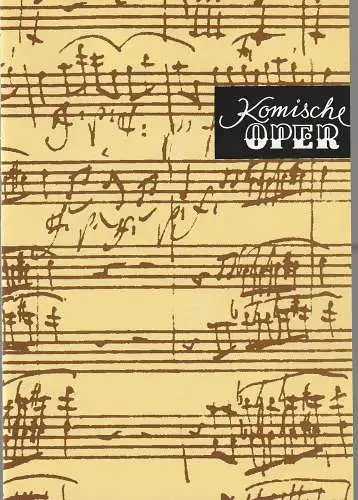 Komische Oper Berlin,  Albert Kost,  Joachim Großkreutz: Programmheft 3. SINFONIEKONZERT DES ORCHESTERS DER  KOMISCHEN OPER 16. November 1995 Spielzeit 1995 / 96 (18). 