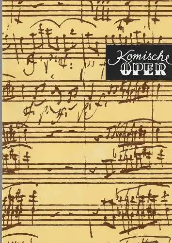 Komische Oper Berlin,  Albert Kost, Joachim Großkreutz: Programmheft 8. SINFONIEKONZERT DES ORCHESTERS DER  KOMISCHEN OPER 6. Juni 1996 Spielzeit 1995 / 96 (18). 