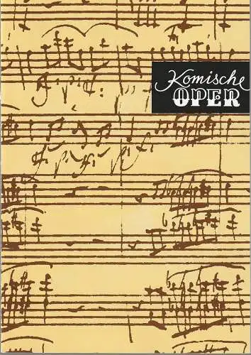 Komische Oper Berlin, Albert Kost Hans-Jochen Genzel: Programmheft NEUJAHRSKONZERT 1996 / 97  DES ORCHESTERS DER  KOMISCHEN OPER 29. Dezember 1996 / 1. Januar 1997 (18). 