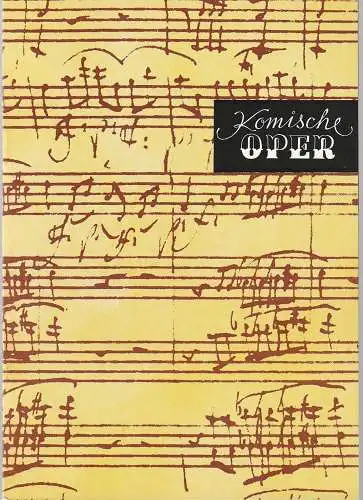 Komische Oper Berlin, Eginhard Röhlig, Arwid Lagenpusch ( Fotos ): Programmheft 6. SINFONIEKONZERT DES ORCHESTERS DER  KOMISCHEN OPER 26. April 1980 Spielzeit 1979 / 80 (18). 