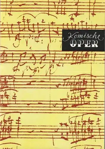 Komische Oper Berlin, Eginhard Röhlig: Programmheft 3. SINFONIEKONZERT DES ORCHESTERS DER  KOMISCHEN OPER 16. Januar 1981 Spielzeit 1980 / 81 (18). 