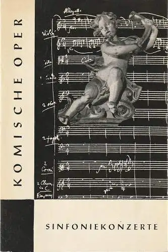 Komische Oper, Martin Vogler: Programmheft 3. SINFONIEKONZERT  DES ORCHESTERS DER  KOMISCHEN OPER 4. Februar  1958 Spielzeit 1957 / 58 (18). 