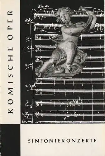 Komische Oper, Martin Vogler, Dietrich Kaufmann: Programmheft 2. SINFONIEKONZERT  DES ORCHESTERS DER  KOMISCHEN OPER 6. Februar 1959 Spielzeit 1958 / 59 (18). 