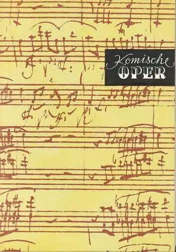 Komische Oper Berlin, Gerhard Müller  Frank Schneider, Dietrich Kaufmann: Programmheft 3. SINFONIEKONZERT  DES ORCHESTERS DER  KOMISCHEN OPER  9. Dezember 1982 Spielzeit 1982 / 83 (18). 