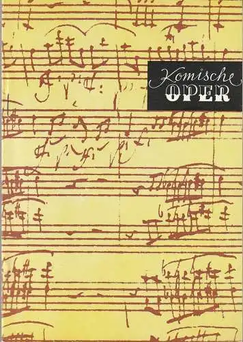 Komische Oper Berlin,  Gerhard Müller  Frank Schneider, Eberhardt Klemm,  Dietrich Kaufmann: Programmheft 5. SINFONIEKONZERT  DES ORCHESTERS DER  KOMISCHEN OPER  17. März 1983 Spielzeit 1982 / 83 (18). 