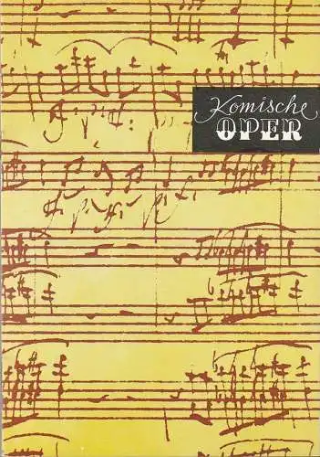 Komische Oper Berlin, Gerhard Müller  Frank Schneider, Dietrich Kaufmann: Programmheft OSTERKONZERT CAMERATA MUSICA  1. April 1983 Spielzeit 1982 / 83 (18). 