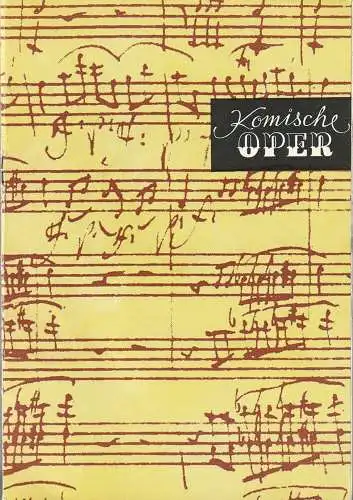 Komische Oper Berlin, Gerhard Müller  Frank Schneider, Dietrich Kaufmann: Programmheft 6. SINFONIEKONZERT  DES ORCHESTERS DER  KOMISCHEN OPER  21. April 1983 Spielzeit 1982 / 83  Johannes Brahms zum 150. Geburtstag (18). 