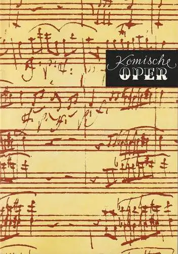 Komische Oper Berlin, Gerhard Müller  Frank Schneider: Programmheft SONDERKONZERT DES ORCHESTERS DER  KOMISCHEN OPER XXVII. BERLINER FESTTAGE 1983  10. Oktober 1983 Spielzeit 1983 / 84 (18). 
