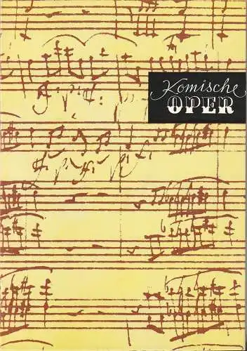 Komische Oper Berlin, Stephan Stampor, Dietrich Kaufmann: Programmheft KONZERT DER HOCHSCHULE FÜR MUSIK HANNS EISLER 2. Dezember 1983 Spielzeit  1983 / 84 (18). 
