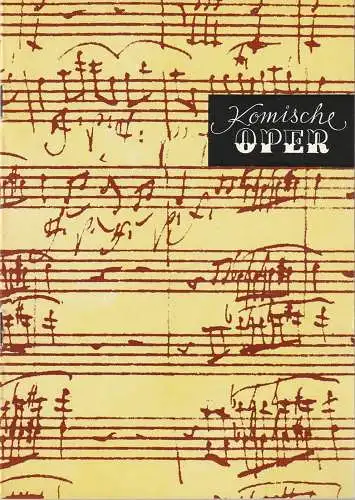 Komische Oper Berlin, Gerhard Müller, Frank Schneider, Dietrich Kaufmann: Programmheft WEIHNACHTSKONZERT CAMERATA MUSICA 21. Dezember 1984 Komische Oper Spielzeit 1984 / 85 (18). 