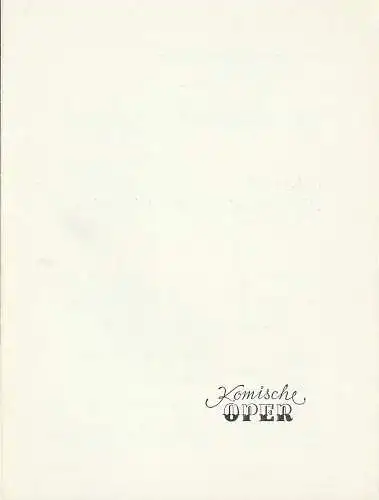 Komische Oper Berlin: Programmheft KAMMERMUSIK IM GESPRÄCH SOLOABEND SIEGFRIED PALM, VIOLONCELLO 15. November 1975 Spielzeit 1975 / 76 (18). 