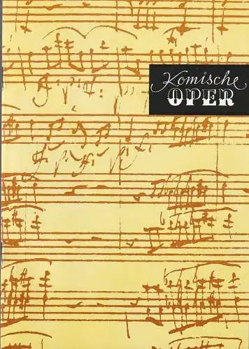 Komisch Oper Berlin, Karin Schmidt-Feister: Programmheft BALLETT - GALA 12. Juni 1991 (18). 