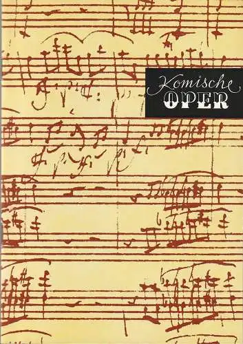 Komische Oper Berlin, Gerhard Müller, Dietrich Kaufmann: Programmheft LIEDERABEND JELENA OBRASZOWA 31. Oktober 1983 Spielzeit 1983 / 84 (18). 