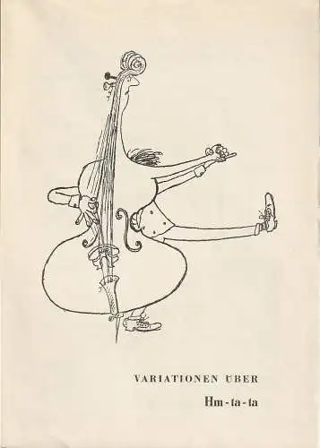 Komische Oper: Programmheft KONZERTE ZUM JAHRESWECHSEL 1963 / 64 VARIATIONEN ÜBER HM - TA - Ta  31. Dezember 1963 + 1. Januar 1964 (18). 