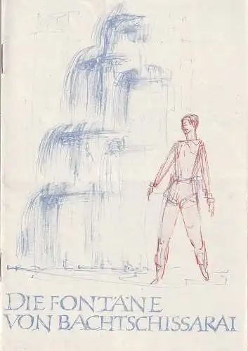 Theater der Stadt Cottbus, Herbert Keller, Hans-Hermann Liebrecht, Hubert Globisch: Programmheft BALLETT Boris W. Assafjew DIE FONTÄNE VON BACHTSCHISSARAI Premiere 23. Januar 1965 Spielzeit 1964 / 65 Heft 9 (18). 