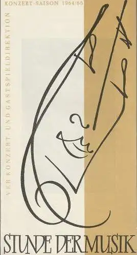 Konzert- und Gastspieldirektion: Programmheft STUNDE DER MUSIK EVA FLEISCHER  Konzert-Saison 1964 / 65 (18). 