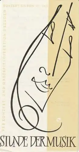 Konzert- und Gastspieldirektion Dresden: Programmheft STUNDE DER MUSIK ULBRICH QUARTETT DRESDEN Konzert Saison 1967 / 68 (18). 