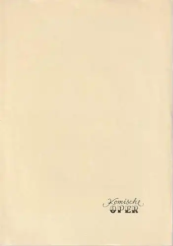 Komische Oper Berlin: Programmheft KAMMERMUSIK IM GESPRÄCH I. KONZERT ALTENGLISCHE VIRGINALMUSIK 4. Februar 1967 Foyer Komische Oper (18). 